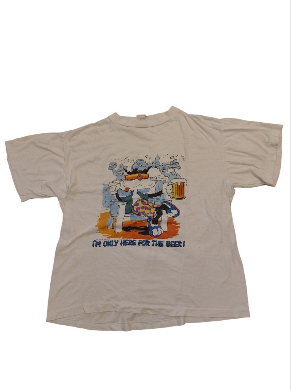 1988 Air Waves Inc "I'm Only Here For The Beer' XL T-Shirt